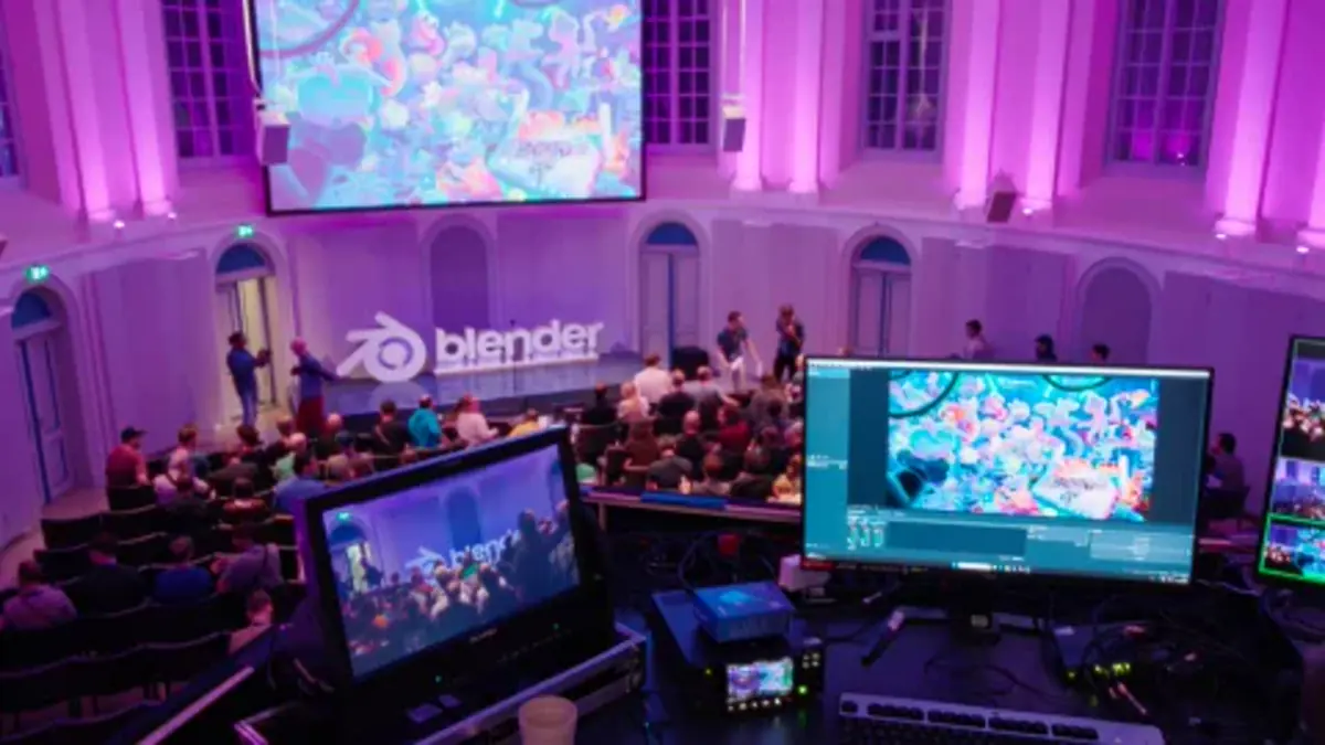 Participantes reunidos durante a Blender Conference 2026 em Amsterdã.